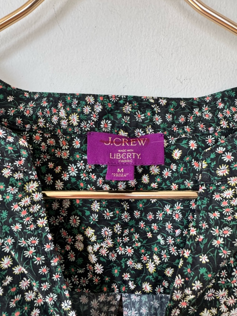 J. Crew Liberty of London Delilah Dress Marguerite Ditsy Daisy Floral Pockets M - Picture 11 of 12